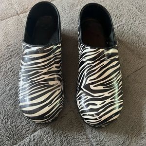 Zebra striped Sanita- size 39; reasonable offered considered :)